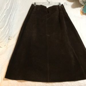 Suede Brown Skirt